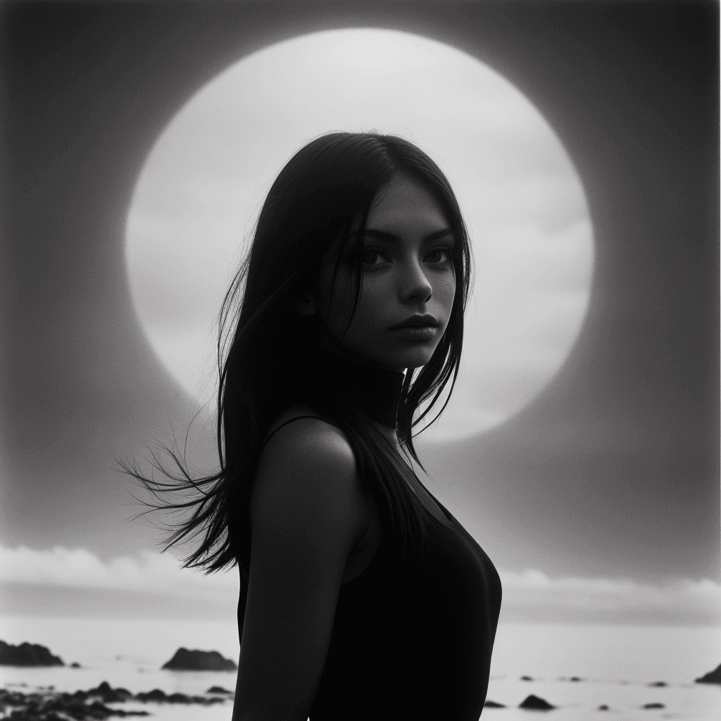 AI generated: by Norman Ackroyd, a photo of gorgeous girl