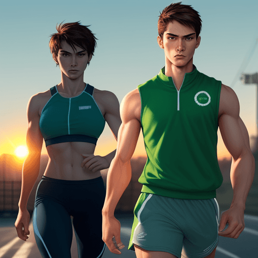 AI generated: The protagonist is an energetic and determined athlete, with an athletic figure, short hair and conf...