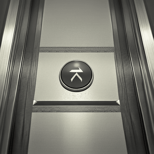 AI generated: elevator button for the ground floor