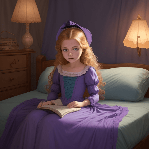 AI generated: Princess Adeline wakes up one morning to find that she has magically transformed into a witch