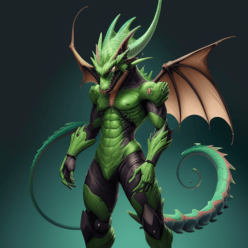 AI generated: Gamer anime dragon humanoide celular Android 