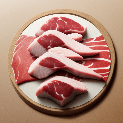 AI generated: A logo made of paste, fish, meat.