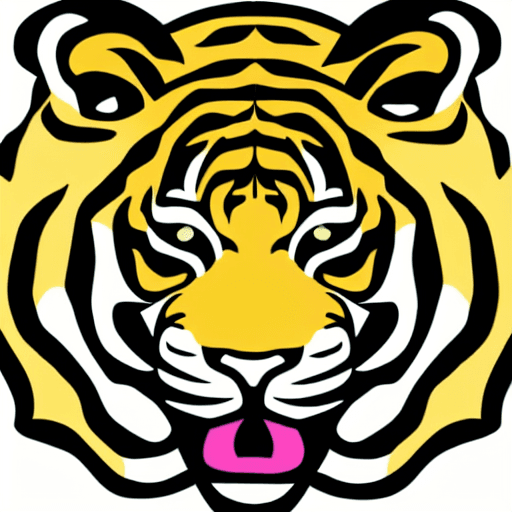 AI generated: minimalist tiger head logo