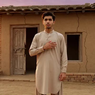 AI generated video: Final Scene — Naseehat wala ending
“Pakistani young man standing in front of his old broken house re...