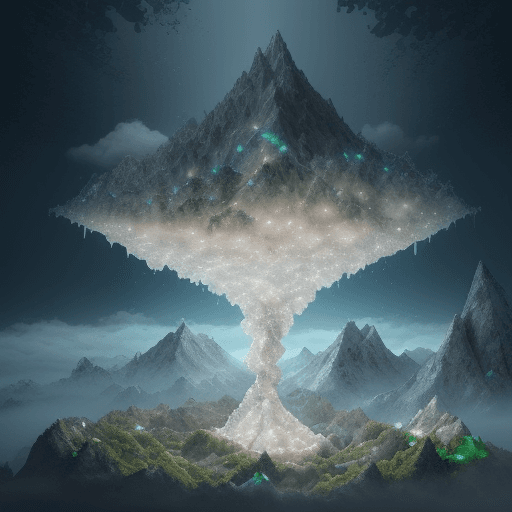 AI generated: An imaginative landscape on the subject of data integration and data analysis. Data is mined in the ...
