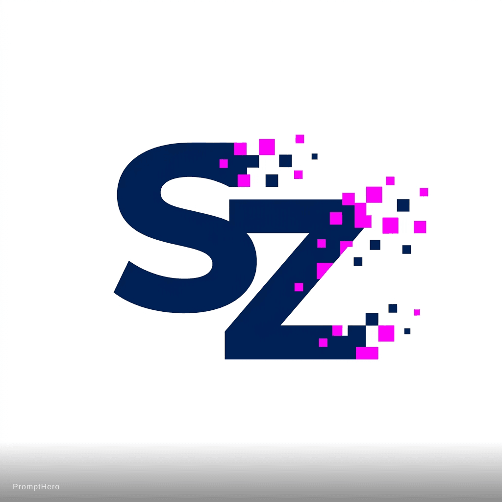 AI generated: A professional logo for a digital film director, letters "SZ". The style is a mix of bold typography...