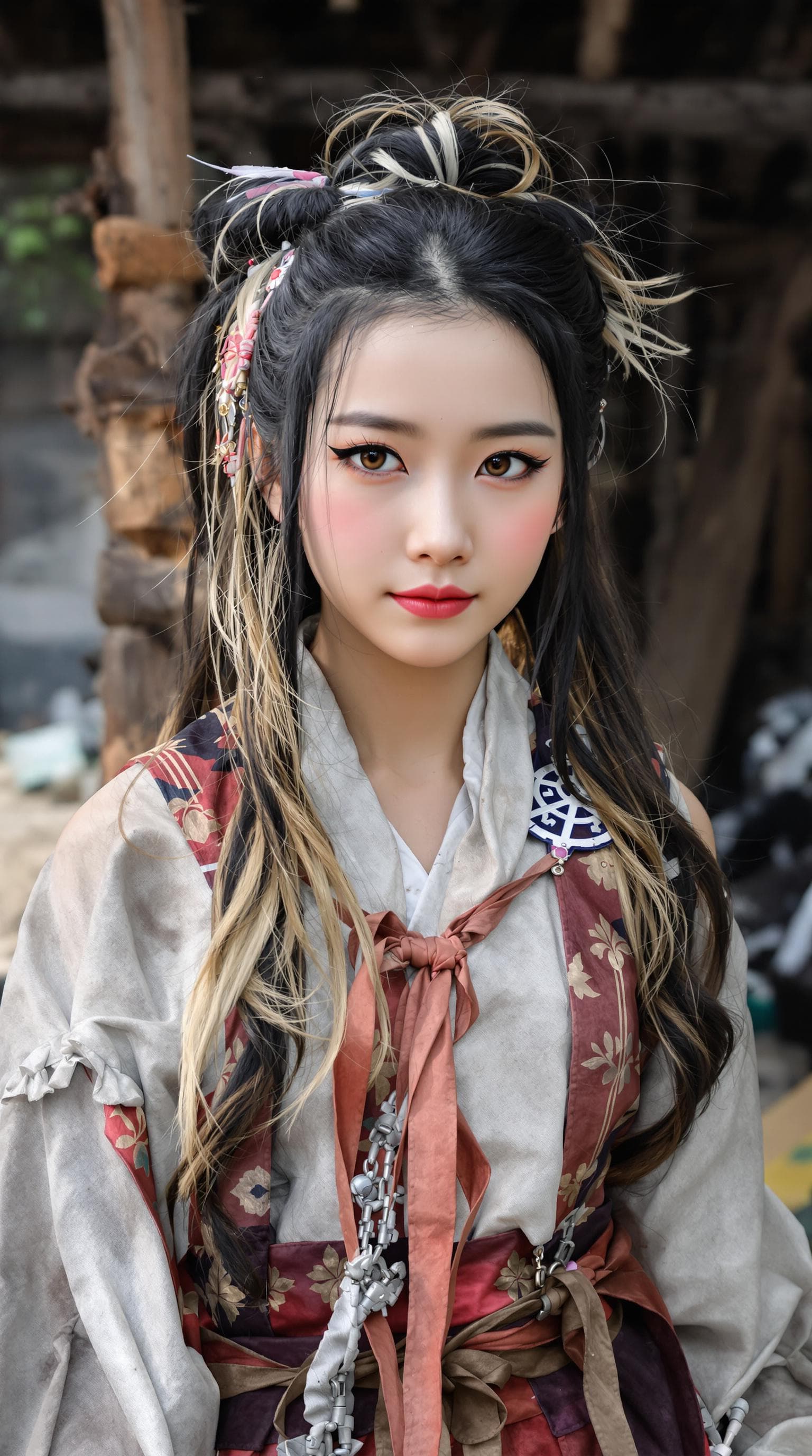 AI generated: a professional photo of a exceptionally of the most beautiful (Chinese peasant girl) girl in China, ...