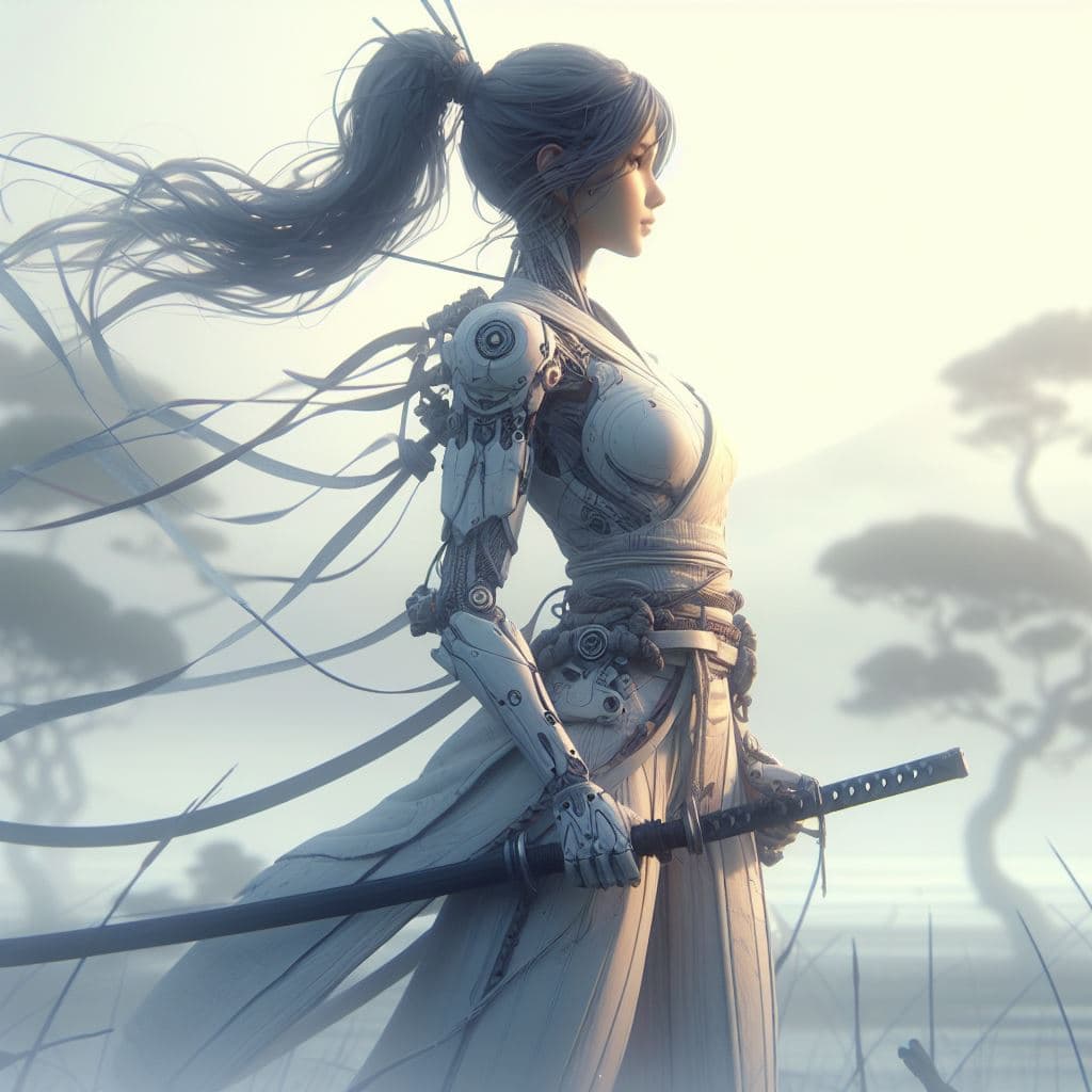 AI generated: Digital 2D painting, full-length body portrait, highly detailed, finnest details, cinematic composit...