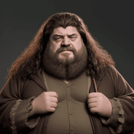 AI generated: Rubeus Hagrid played by John Goodman
