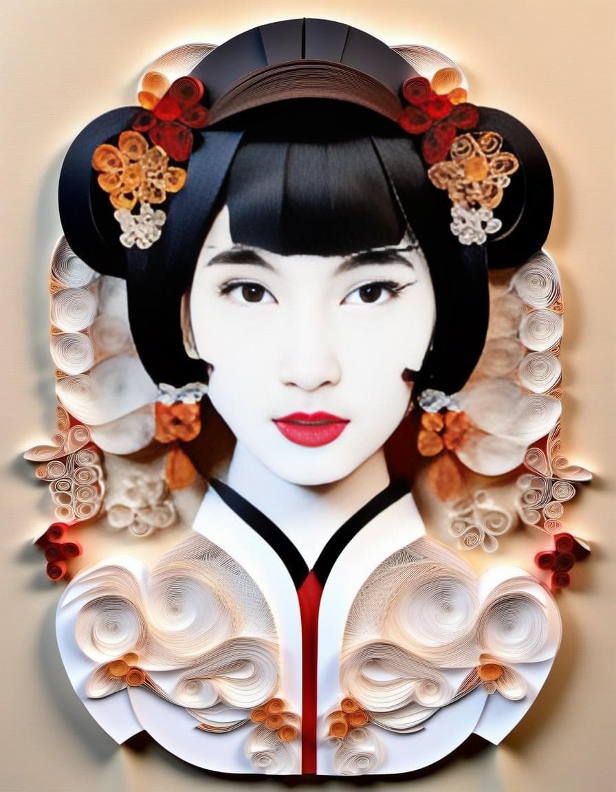 AI generated: ancient map, Paper quilling, paper cut art, paper illustration::5 very detailed, 8k::2