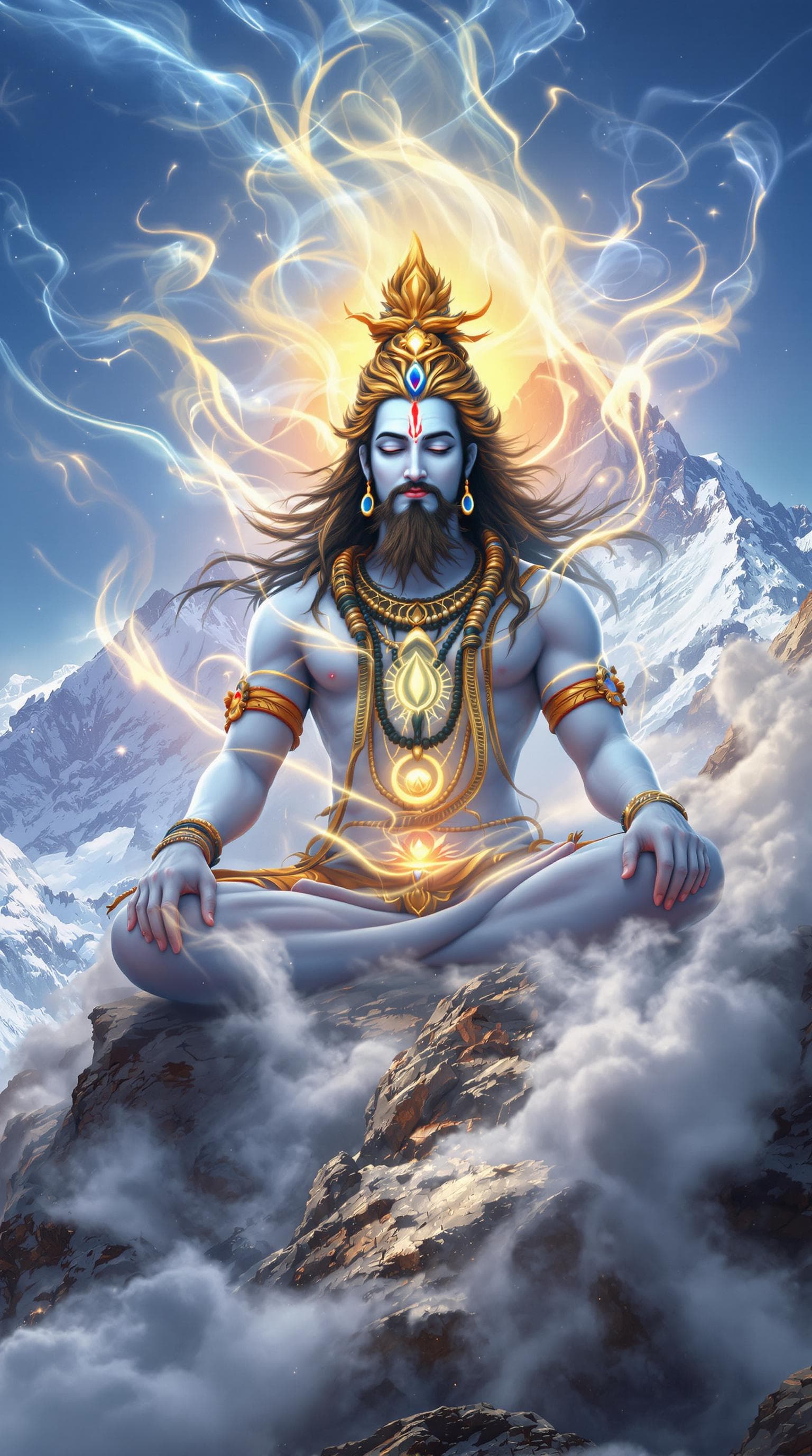 AI generated: Create a hyper realistic 128k photorealistic portrait image  of god shiva, the Hindu deity, depicted...