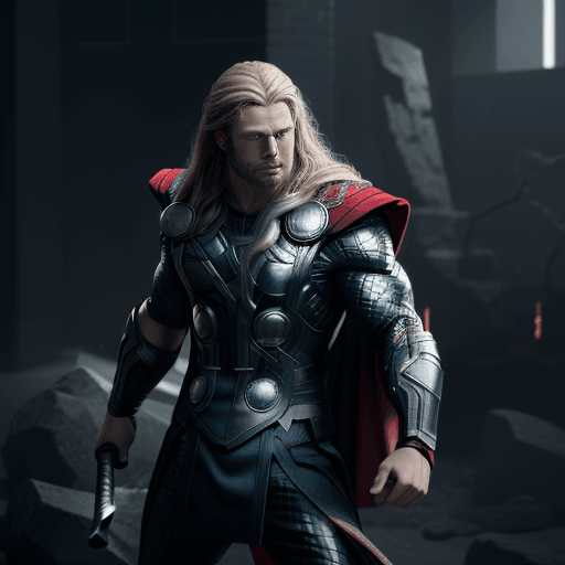AI generated: Thor of Marvel, 8K, masterpiece, octane render, ray-tracing