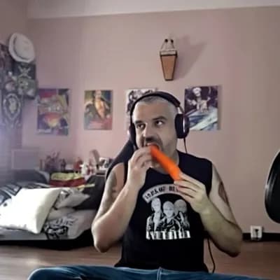 AI generated video: que este comiendo zanahorias 