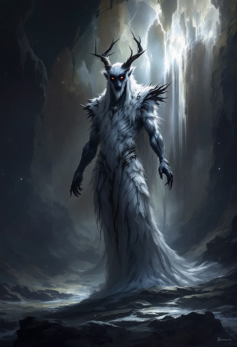 AI generated: Khebala God of the Void and Nothingness
(Lemur)(Howlite)