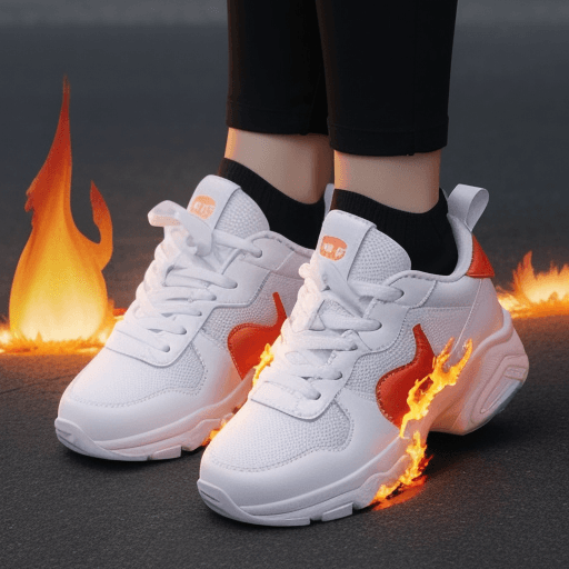 AI generated: Shoes with the fire