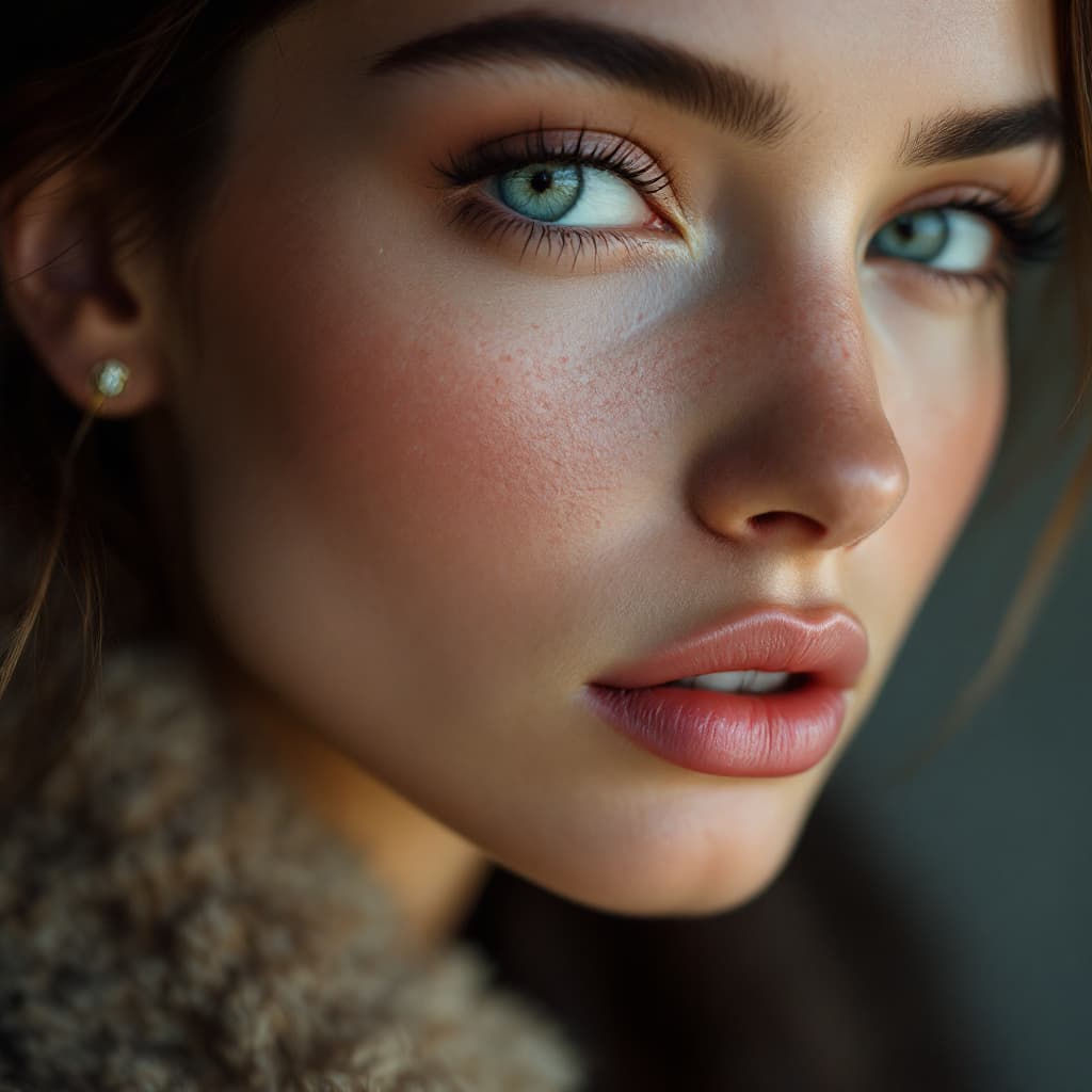 AI generated: close-up of a stunning fashion model, ultra-realistic portrait, shot on a Sony A7III, high quality -...
