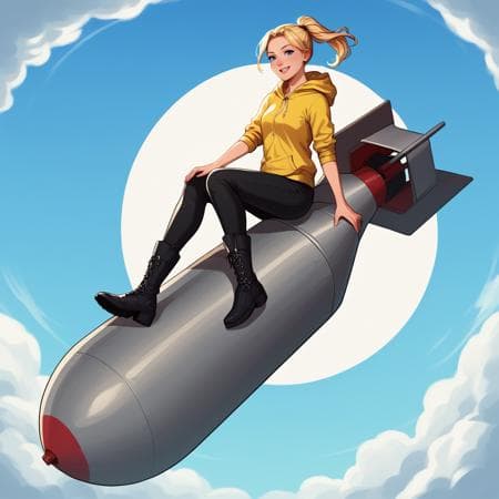 Girl Riding Bomb [ Concept ] by Leaf