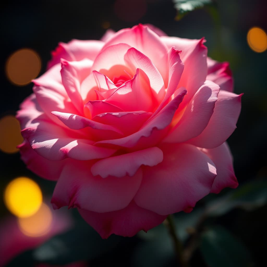 AI generated: rose, cinematic lighting
