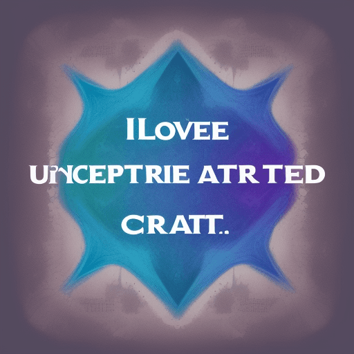 AI generated:  I love to create. I love to make magic. I love to create the unexpected. 