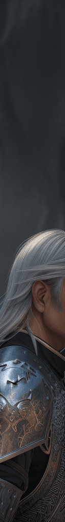 AI generated: medieval fantasy portrait armored handsome male asian warrior ((auras wrath)) fantasy castle bright ...