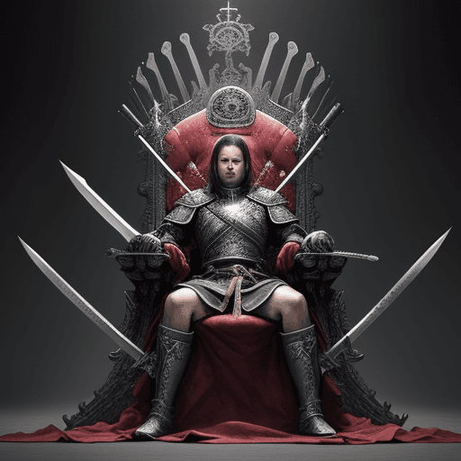 AI generated: A throne surrounded by many swords