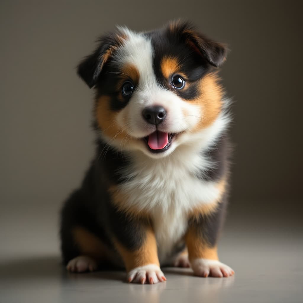 AI generated: hybrid of a guinea pig head fused to a puppy body
