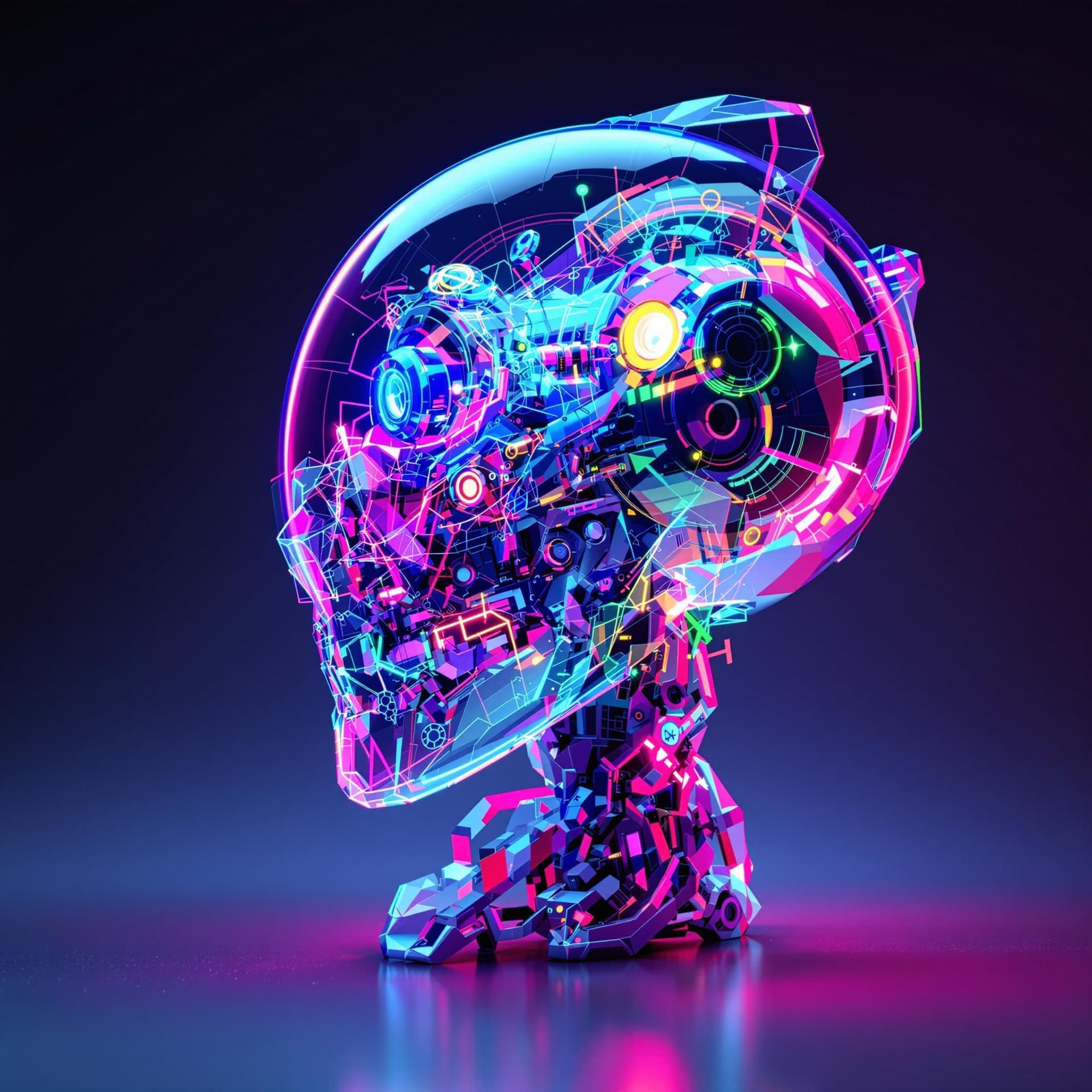 AI generated: A mesmerizing 3D  clay model render of "Spectralis Tintirri Angelis Mechina" in a see-through, trans...