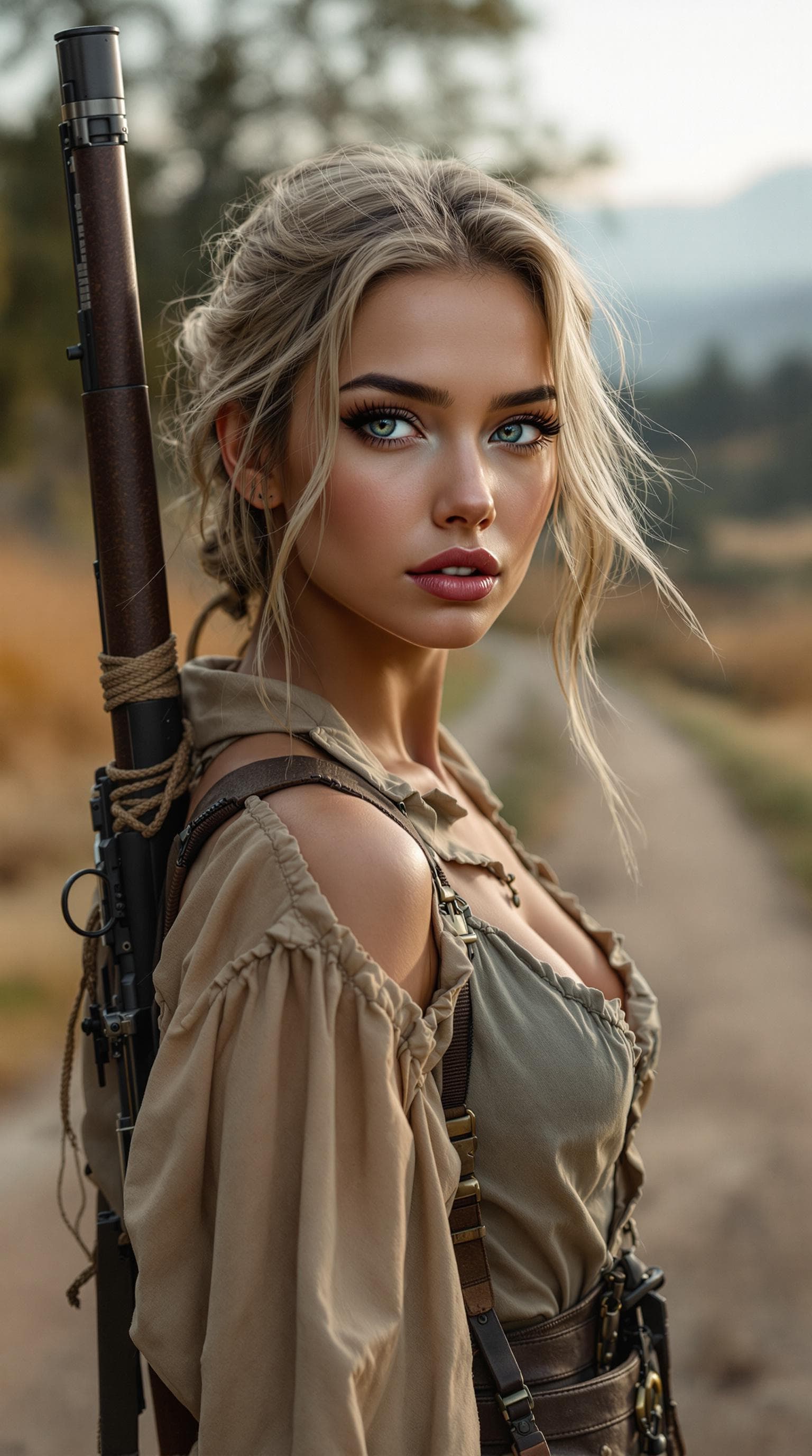 AI generated: a professional photo of a exceptionally beautiful girl in the world (young girl), highly detailed, f...