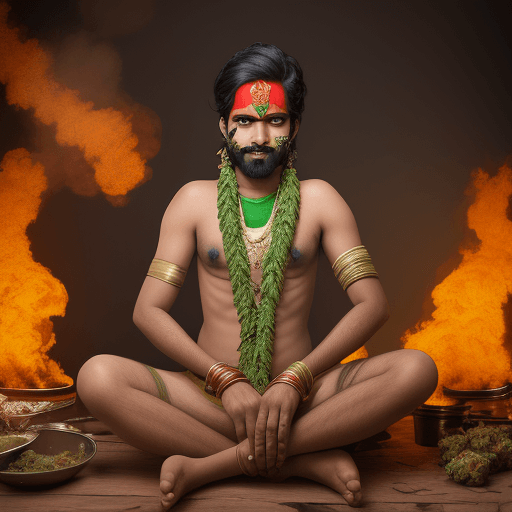 AI generated: indian burn fused with cannabis