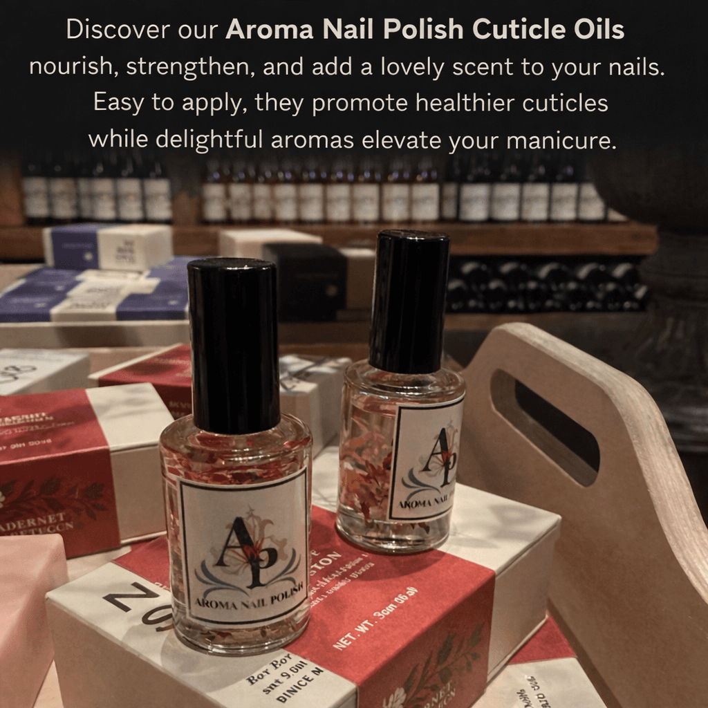 AI generated: Discover our Aroma Nail Polish Cuticle Oils nourish, strengthen, and add a lovely scent to your nail...