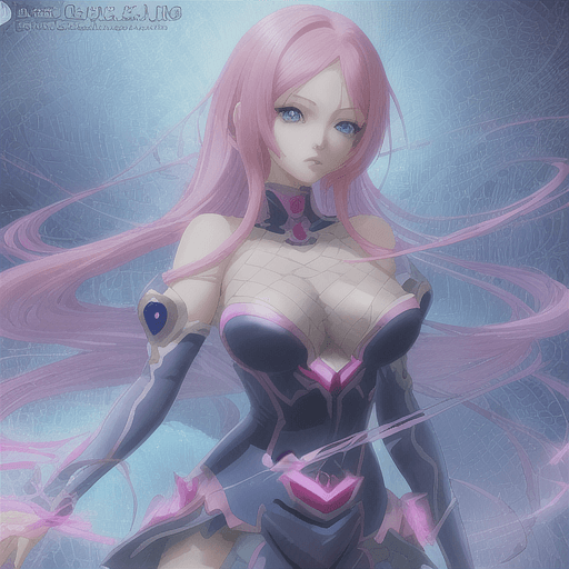AI generated: anime girl with blue eyes and pink hair, anime digital art, stunning anime face portrait, beautiful ...