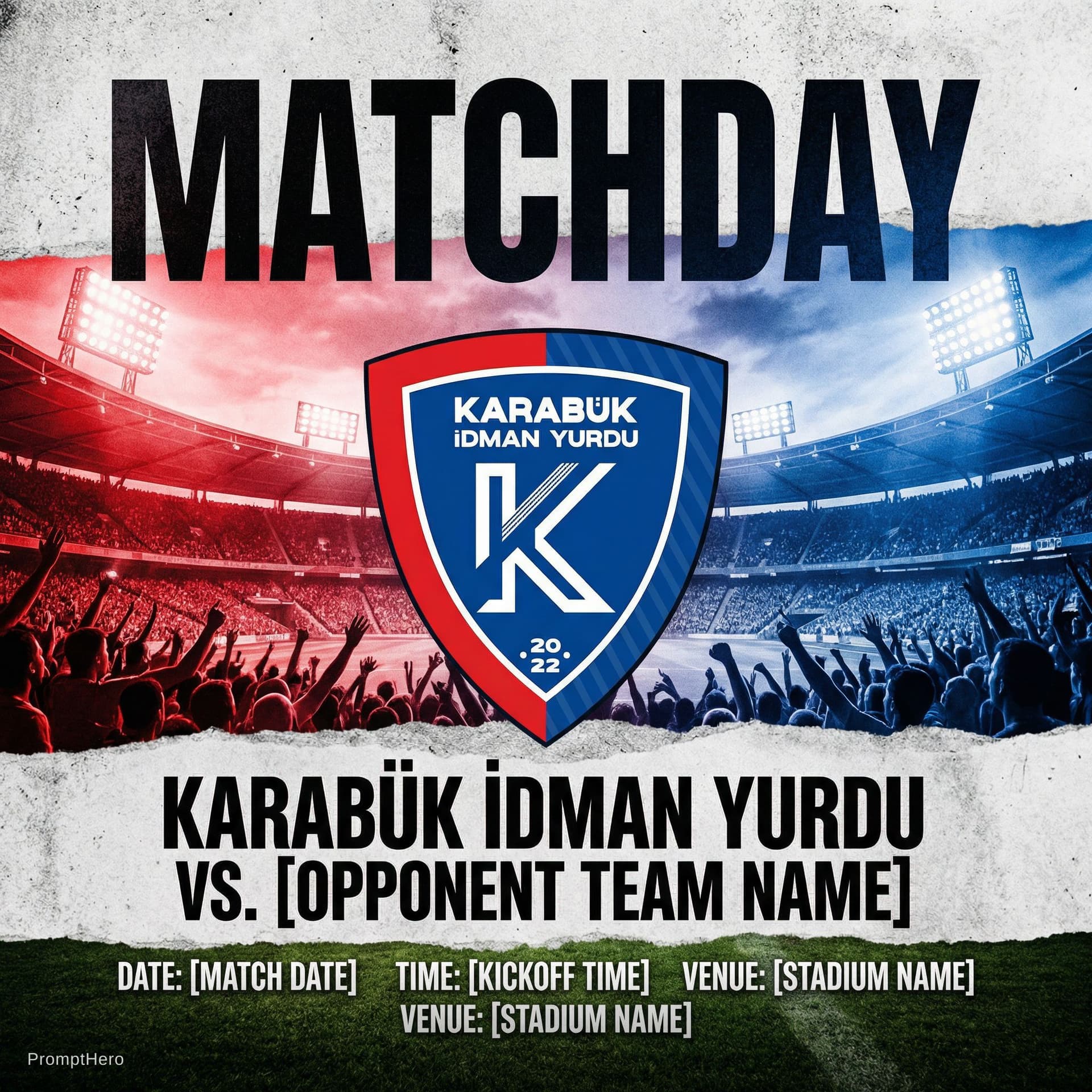 AI generated: Create a matchday visual with this team logo.


