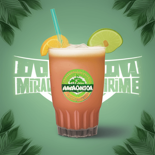 AI generated: sorpréndeme y diseña  un logo para mi marca amazonicodrinks, nos dedicamos a distribuir bebidas 100%...