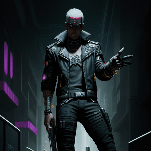 AI generated: dark boy assassin cyberpunk 2007
