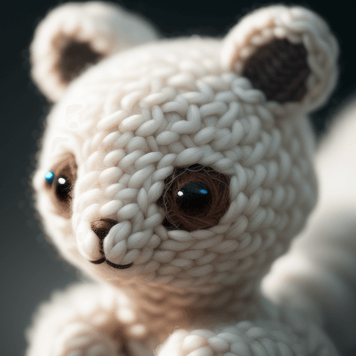 AI generated: (cute knitted creatures:1.4), portrait, photography, detailed skin, realistic, photo-realistic, 8k, ...