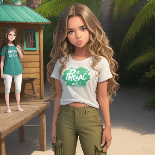 AI generated: create a digital art image of a full bodied beautiful chibi style, caramel skinned 14-year-old girl ...