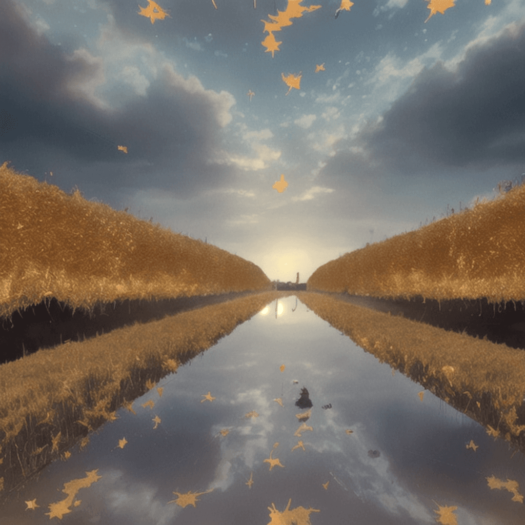 AI generated: minimalist style, dramatic sunset lighting, artistic quality, wide-angle image, muted muted muted mu...