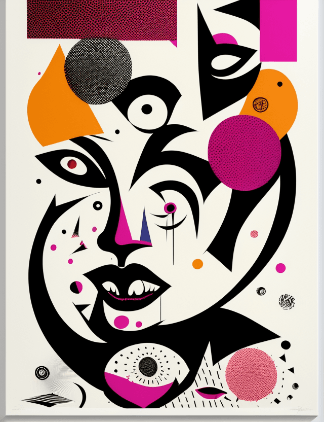 AI generated: Unapologetic, Perfectcore, bizarre, freaky graphic poster, strong graphic, line, Behance, award - wi...