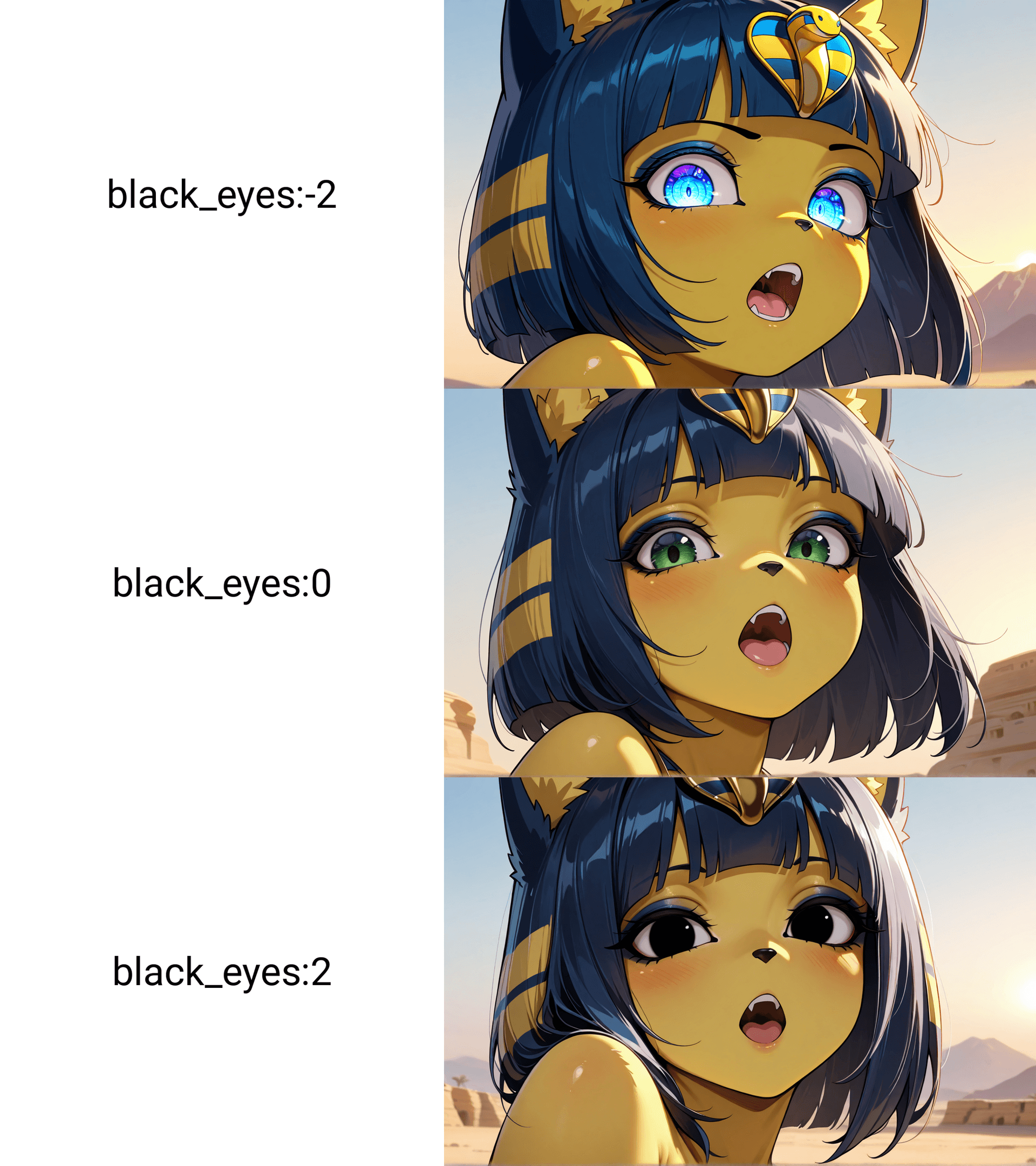 Black eyes slider
