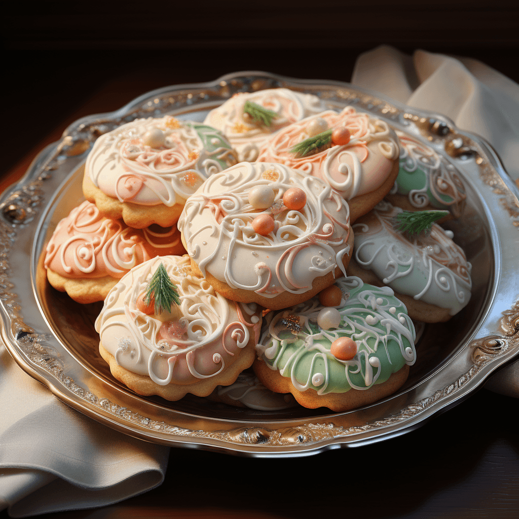 AI generated: christmas fancy cookie, watercolor, white background , fancy cookie, Watercolor, trending on artstat...