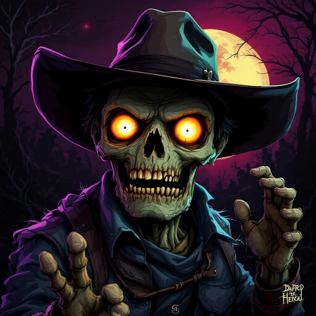 AI generated: zombie cowboy --v 6.1 