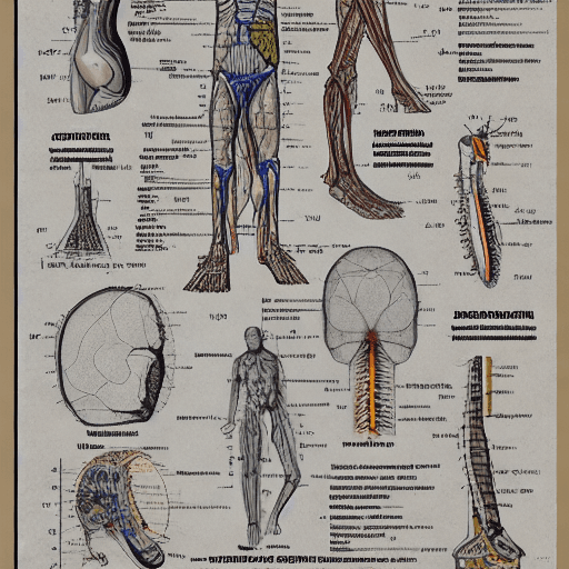 AI generated: anatomy poster of math::  technical drawing:: infographic:: engineering blueprints:: handwritten not...