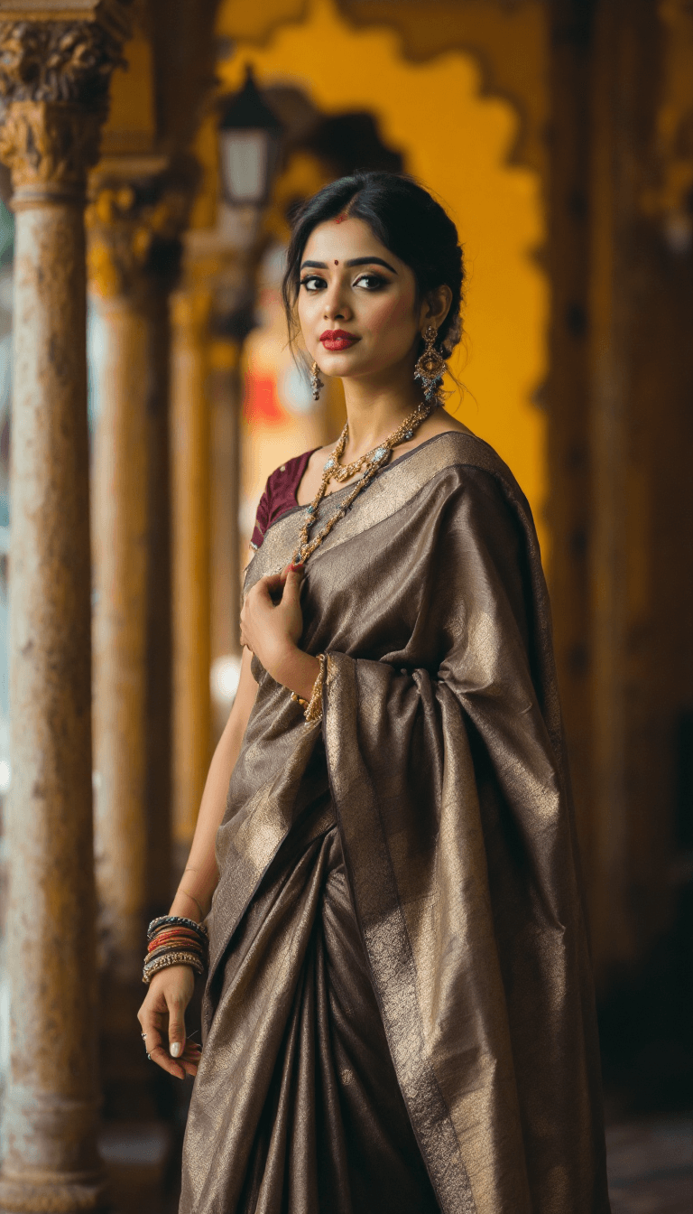 AI generated: a girl wearing saree