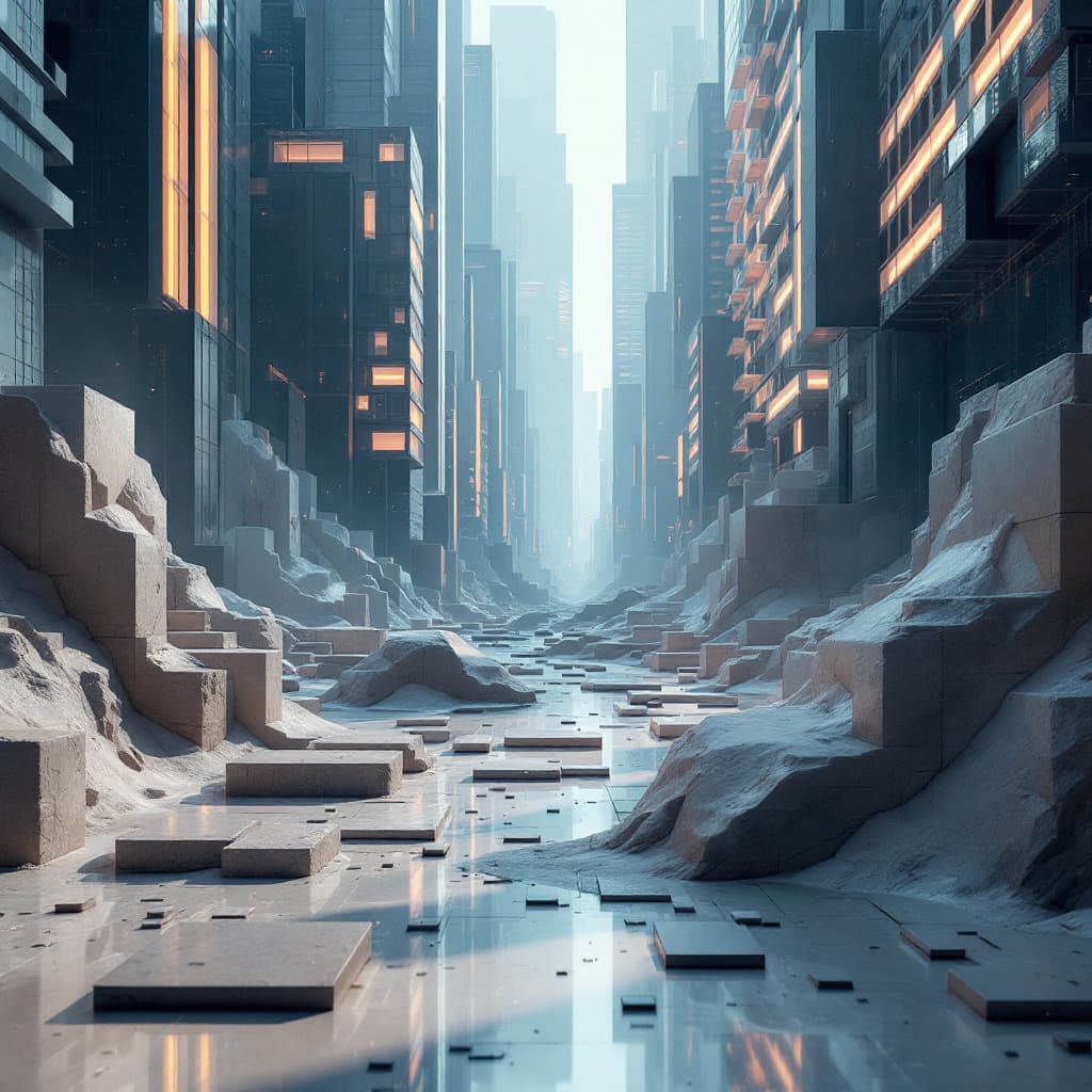 AI generated: Create an abstract, photorealistic image full of metaphors that inspires the viewer to discover new ...