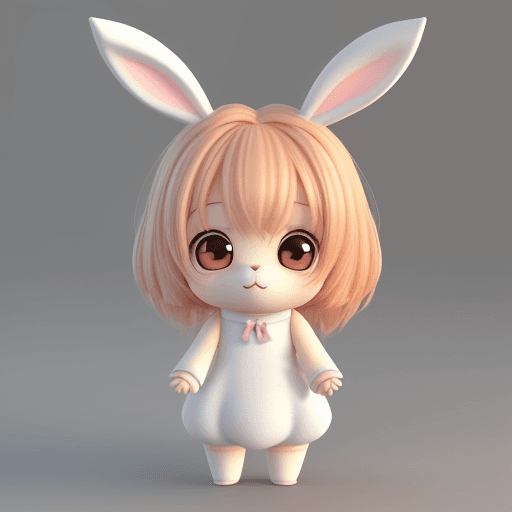 AI generated: cute, chibi, bunny, 3d --ar 4:7 --v 5.2
