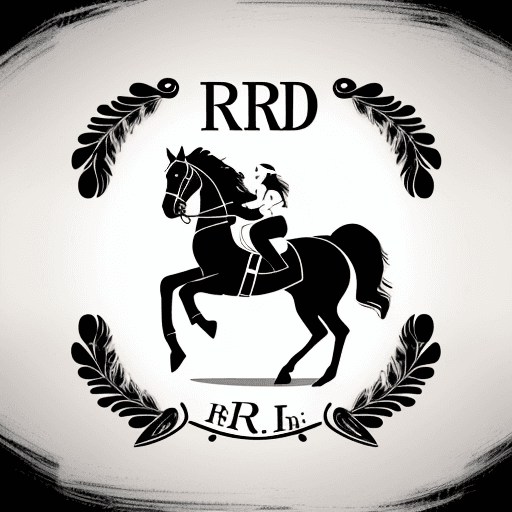 AI generated: Create an equestrian logo with D and R monogram. Make it simple, it need to looks like an icon. Make...