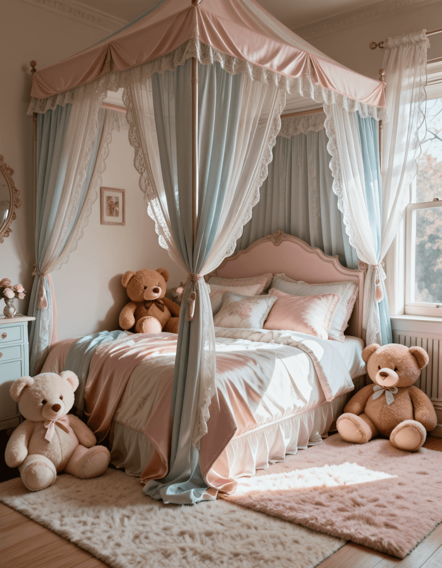 cozy feminine bedroom illu