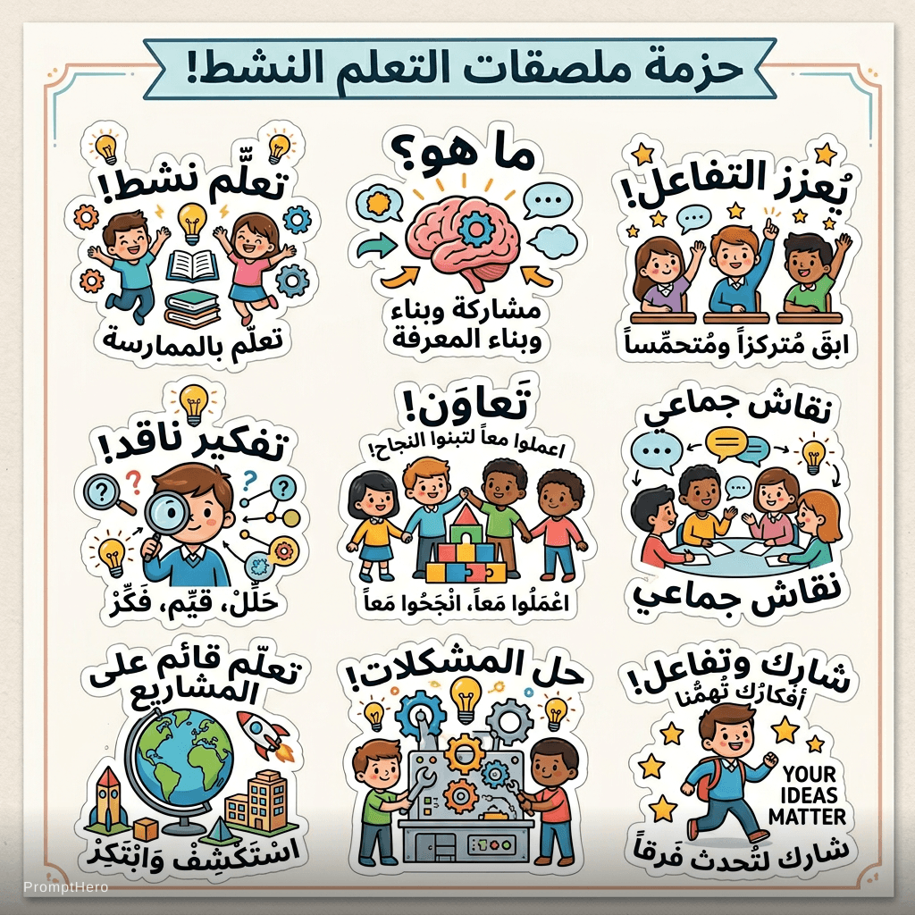 AI generated: أنت خبير متمرس في تصميم الملصقات التربوية والإعلامية، وأرغب في الاستفادة من مهاراتك الإبداعية والاحت...