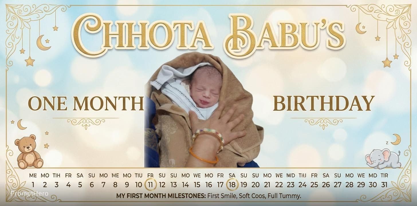 AI generated: fione month birthday banner for print out