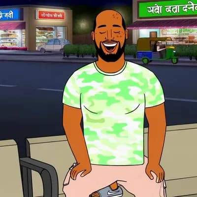 AI generated video: : "Create a cartoon character in the style of Family Guy. The character is a 21-year-old man with me...